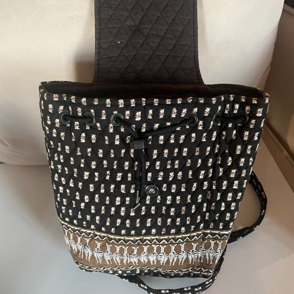 Vera Bradley Zebra Quilted Backpack Purse